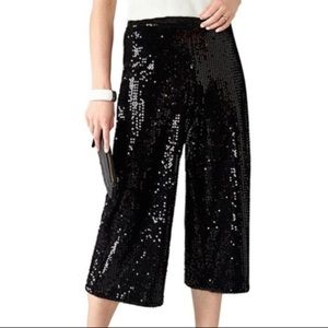 Pure Collection Black Sequin Trouser Size 6